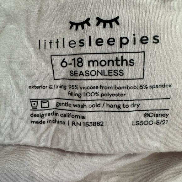 Little Sleepies Disney Princess Tiana Sleepy Bag Baby Girl 6-18 Months - Picture 14 of 16